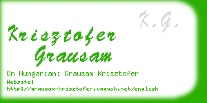 krisztofer grausam business card